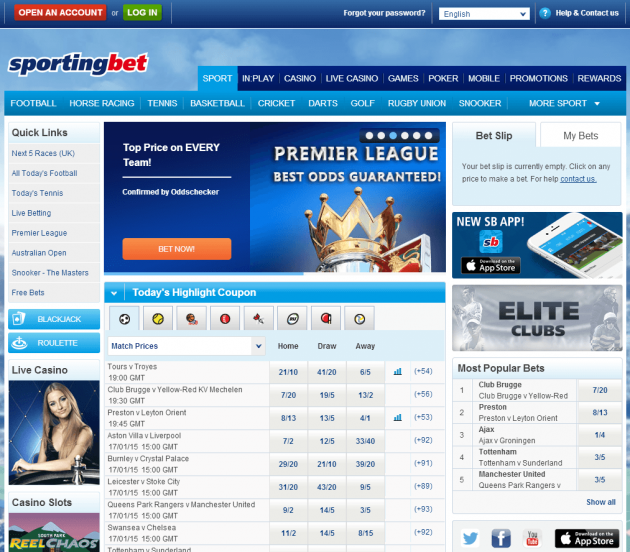 SportingBet Bookmaker Detailed Review and Description