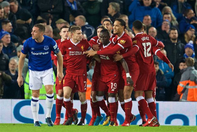 Liverpool 2-1 Everton: van Dijk helps Reds progress with late winner