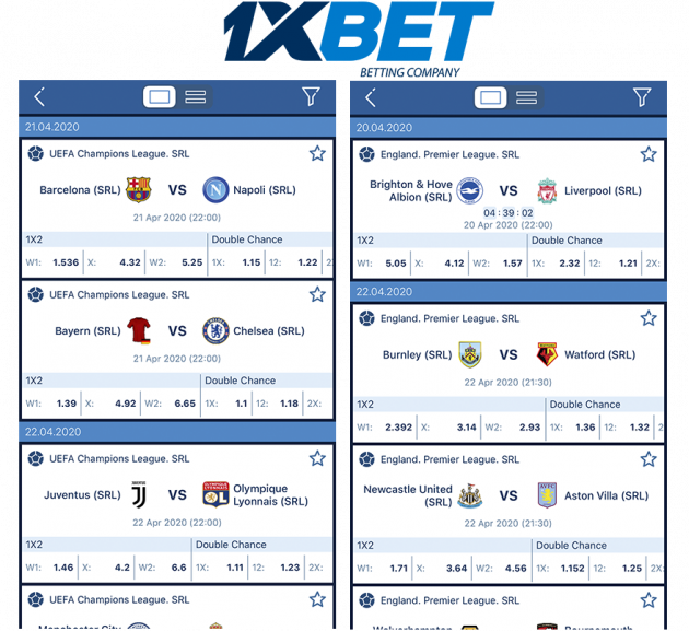 1XBET Simulated Reality League (SRL)