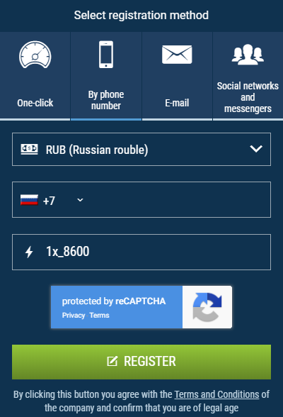 How to register with 1xBet and use 1xBet promo code for Russia