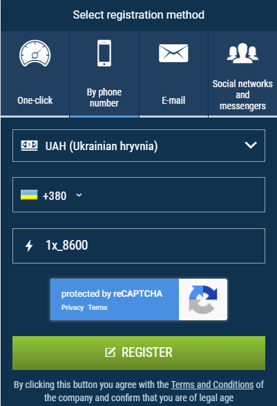 How to register with 1xBet and use 1xBet promo code for Ukraine